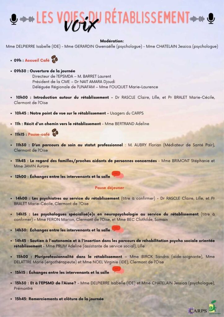 Journée thématique – Les voies/voix du rétablissement 1